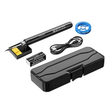 Imagem de Generic Ferro de solda elétrico usb ferro de solda com suporte de ferro de solda caneta reparo de eletrodomésticos para desoldering, PRETO