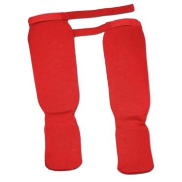 Imagem de Deevoka Caneleiras protetores do peito do pé, protetores acolchoados para pernas, equipamento de proteção para treinamento de boxe mma, muay thai, kickboxing, , vermelho S
