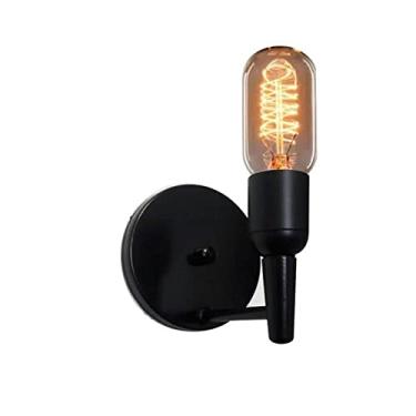 Imagem de Arandela Retro Parede Suporte para Lâmpada, Vivare Iluminação, Arandela Parede2028/1 PR, Preto, Pequena