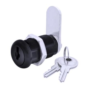 Imagem de FJM Security 8900A-BLK-KD Disco Tumbler Cam Lock com cilindro de 3,8 cm e acabamento preto, chave diferente