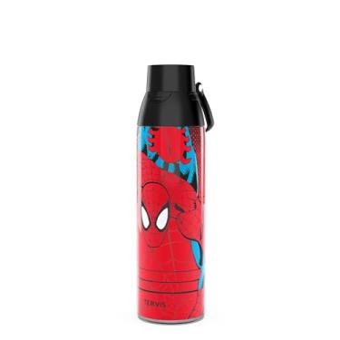 Imagem de Tervis Garrafa de água Venture Marvel - Spider Man Spidey Web Crawler copo isolado de parede tripla mantém bebidas frias e quentes, 740 ml, aço inoxidável