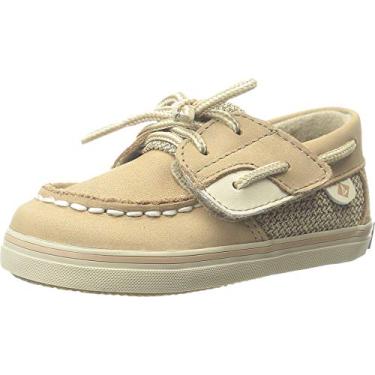 Imagem de Sperry Sapato náutico infantil Bluefish Crib Jr, Linho/Aveia, 1 Infant