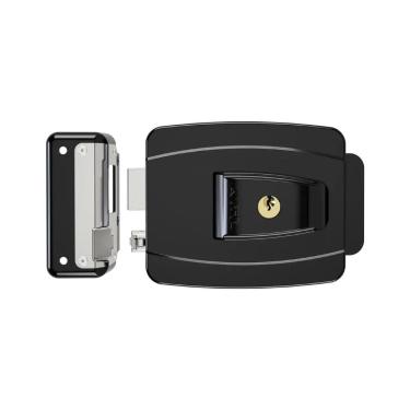 Imagem de Fechadura Elétrica Agl Al100R 12V Reversível Preta 42Mm