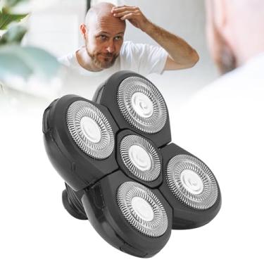 Imagem de Cabeças de substituição para barbeador de caveira, lâminas de substituição de barbeador de caveira, cabeças de lâmina de barbeador, cabeça de barbeador elétrico universal de 5 cabeças, acessório de