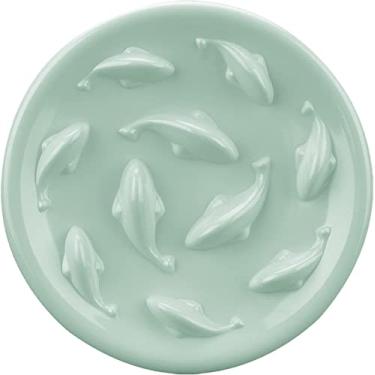 Imagem de Tigela de alimentação lenta para gatos e cães pequenos, design de piscina Cilkus para peixes, divertido e interativo, quebra-cabeças, dieta saudável, feita de melamina, material de grau alimentício