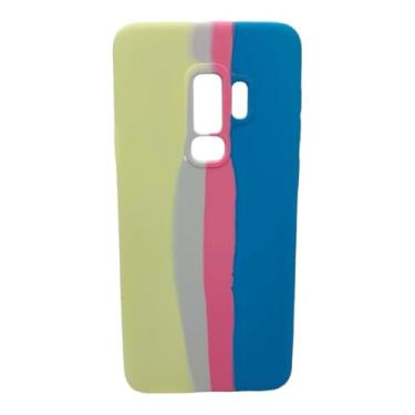 Imagem de Capa Celular Compatível com Samsung Galaxy S9 Plus SM-G9650 Case Candy Arco Íris (Azul)