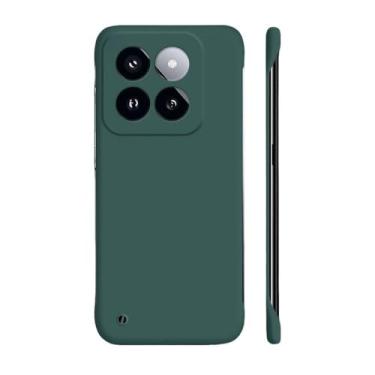 Imagem de Capa ultrafina sem moldura para PC para Xiaomi MI 14 13 Pro 12S 11 10 9T Pro colorida para Mi 13 11 Lite 5G capa dura fosca, verde escuro, para Mi 11 Lite 4G 5G