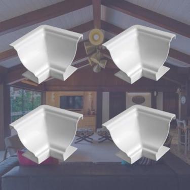Imagem de Kit 5 Caixas com 60 Peças Cantoneira Interna Pvc 25x25mm com Engate Rápido Permatti Branco