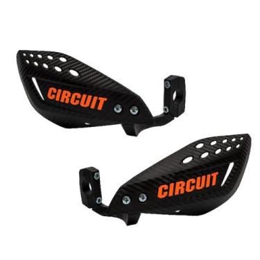Imagem de Protetor de Mão Circuit - Vector - Haste de Nylon - Carbono com Laranj