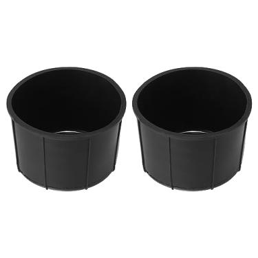 Imagem de X AUTOHAUX 2 peças console central da fileira traseira esquerda direita carro caminhão suporte de copo de bebida forro de borracha para Ford F-150 2009-2014
