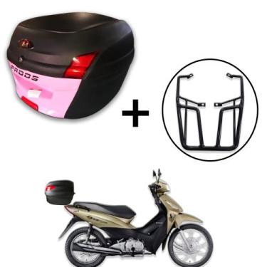 Imagem de Baú 34 litros Awa Proos com Bagageiro para Biz 125 2006 - 2010, Rosa