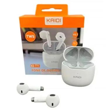 Imagem de Fone De Ouvido Bluetooth 5.1 Sem Fio Kaidi Tws Kd-771, Branco