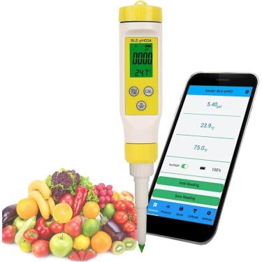 Imagem de Medidor de pH para alimentos, testador digital de pH para alimentos, kits profissionais de caneta de pH para fermentação com ATC para pão, queijo, sushi, arroz, molho de massa fermentada, ca