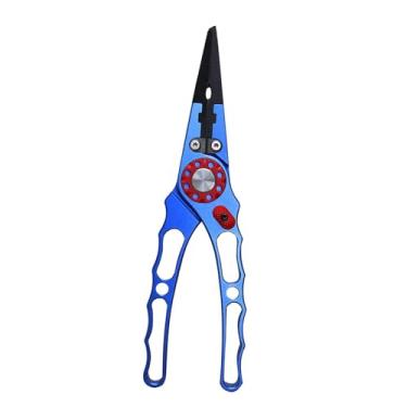 Imagem de menolana Removedor de anzol de pesca Desacoplador de anzol de pesca Dispositivo de pesca Desacoplador de nó de linha Garra de pesca Tesoura de pesca para água, Azul