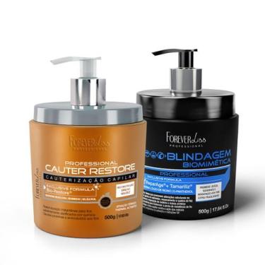 Imagem de Kit Cauterização Capilar com Blindagem Biomimética 500g - FOREVER LISS