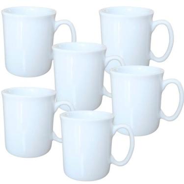 Imagem de Jogo 6 Caneca Xícara 120ml Café Chá Cappuccino - Porcelana - Antilope 