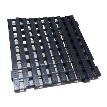 Imagem de Pallet Palete Estrado Plástico 50X50Cm Preto 4Pcs - Marwell