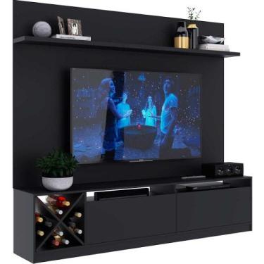 Imagem de Painel Home De TV 50 Polegadas 2 Portas Em MDP 180cm Quiditá, Preto