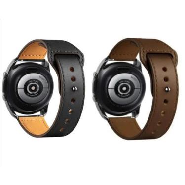 Imagem de Kit Pulseira 22mm Couro Natural Para Relógio e Smartwatch - Poolsy, Pr
