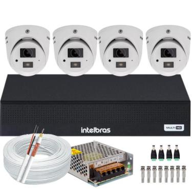 Imagem de Kit 4 Cameras de Segurança Intelbras Vhd 3220d Mini Com áudio e microf
