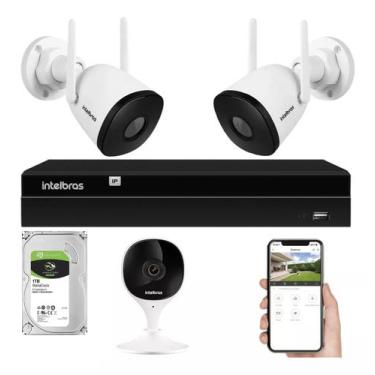 Imagem de Kit Câmeras Mibo Intelbras Wifi 2 Externas E 1 Internas Com hd 1tb