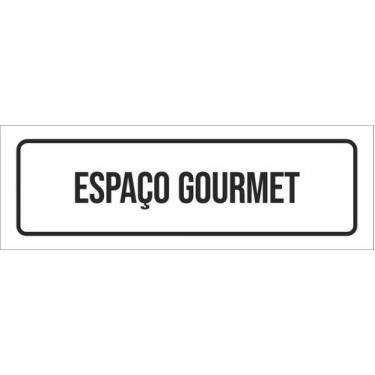 Imagem de Placa De Sinalização Setor - Espaço Gourmet-23X9 - Sinalizo