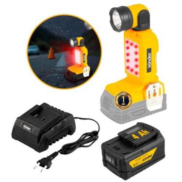 Imagem de Lanterna Led Intercambiável Vonder Com Bateria 4Ah e Carregador 160 a 
