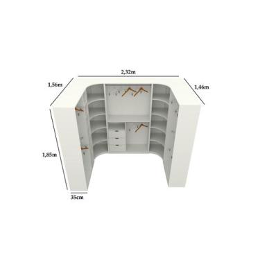 Imagem de Kit Armário Closet Modulado M7 (colmeia, loja, Expositor, sapateira, r