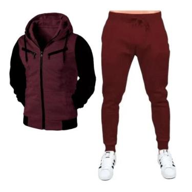 Imagem de Conjunto Moletom Masculino C/capuz E Ziper Premium - DIAMANTE VERDE , 