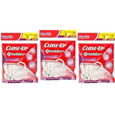 Imagem de Close-Up Precision Floss Picks 60 Ct, pacote com 3 (180 fio dental)