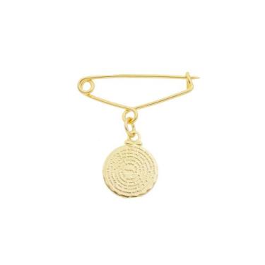 Imagem de Broche Alfinete Para Roupa Oração Pai Nosso Folheado a Ouro 18k - Cris