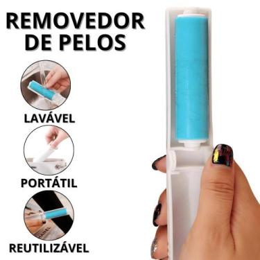 Imagem de Removedor De Pelos Roupas Tira Pelo Roupa Lavável Papa Bolinha Rolinho