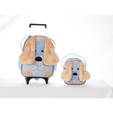 Imagem de Kit Mochila De Carrinho Infantil Bichinho G + Lancheira - Suporte Lanc