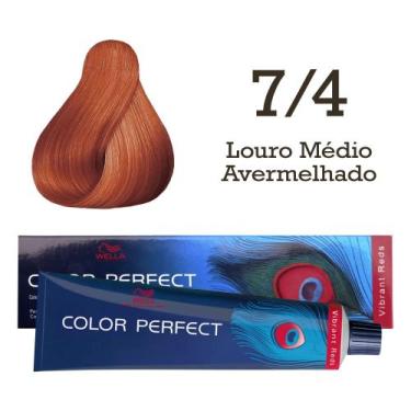 Imagem de Coloração 7/4 Louro Médio Avermelhado Color Perfect  Wella - Wella Pro