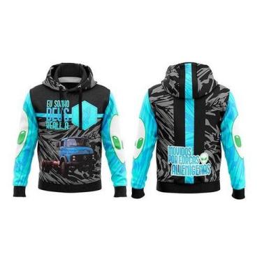 Imagem de Moletom De Frio Caminhão Cara Preta 262 Blusa Carreteiro Movido Por Fo