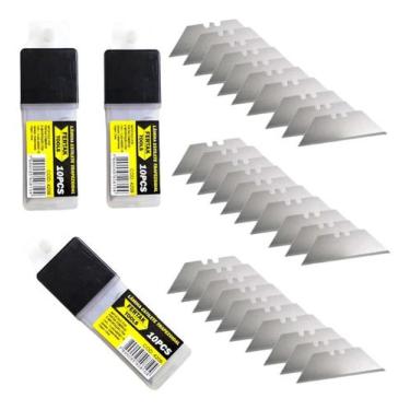Imagem de Kit Com 30 Lâminas Estilete Trapezoidal Refil Profissional - FERTAK