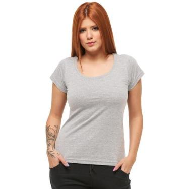 Imagem de Babylook Feminina Gola Aberta C7N - Wooks, Cinzaclaro, M