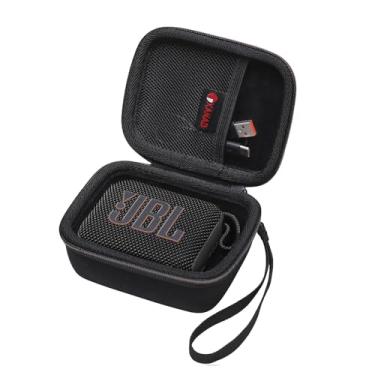 Imagem de XANAD Capa rígida para alto-falante Bluetooth portátil JBL GO 4/GO 3 – Bolsa protetora para transporte de viagem (preto)
