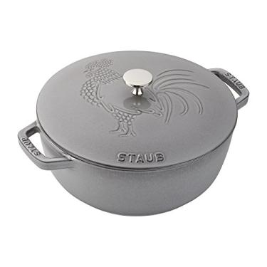 Imagem de Staub Ferro fundido 3,75-qt Essential French Oven Galo - cinza grafite, feito na França