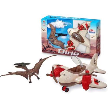 Imagem de Dinossauro + Avião Dino Flying Brinquedo Meninos - Usual - Usual Brinq