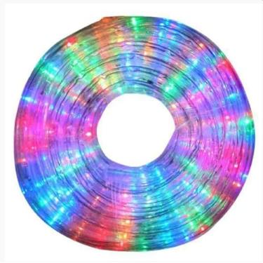 Imagem de Mangueira Iluminada 162 leds Pisca 110v 10m Tomada Decoração Natal (Colorido)