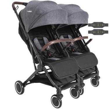 Imagem de Carrinho para Gemeos Duplo Compacto Kiddo Sprint II Grafite