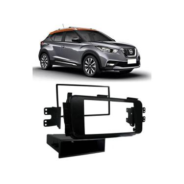Imagem de Moldura Painel Dvd Nissan Kicks Preto Soft 1 Din 2 Din