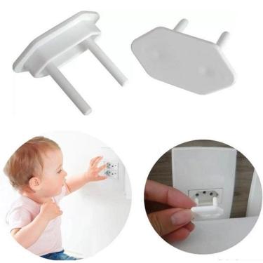 Imagem de Kit com 10 Protetores Tampa De Tomada Proteção Contra Choque Bebê
