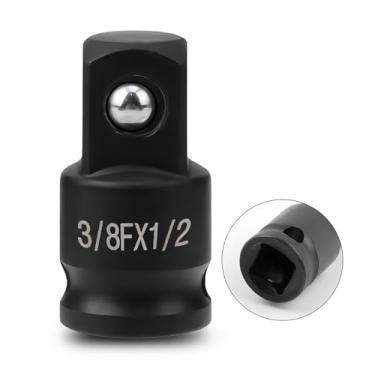 Imagem de LEPEVNEY Adaptador de soquete de impacto de 3/20.3 cm (fêmea) x 1/5.1 cm (macho), aço CR-MO, compatível com chaves de impacto pneumático, barras de disjuntor, catracas