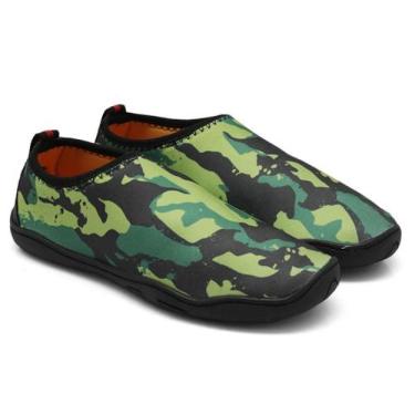 Imagem de Sapatilha Camuflada Para Andar Na Agua/cachoeira/trilha/bike Verde  42