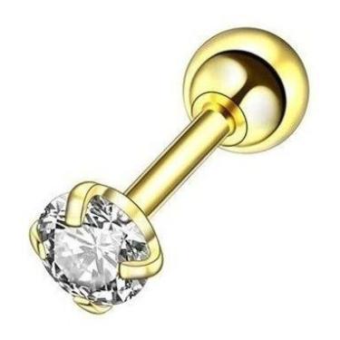 Imagem de Piercing Tragus Cartilagem Ponto De Luz Dourado 2 3 4 5 Mm - DeCastro 