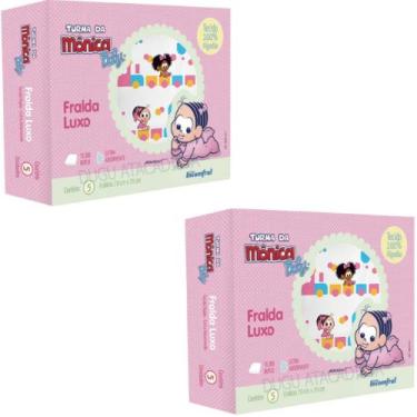 Imagem de Kit 10 Fralda Luxo Estampa Cebolinha 70x70cm - 100% Algodão - Dugu, Mo