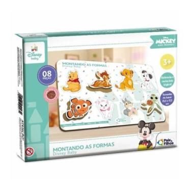 Imagem de Puzzle 08 peças Montando as Formas Disney Baby Madeira - Pais e Filhos