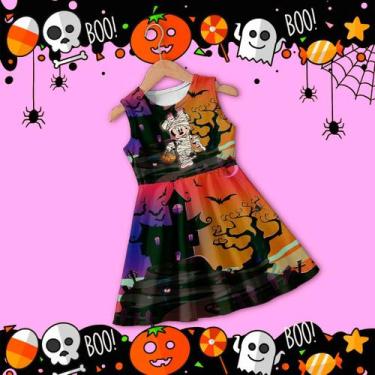 Imagem de Vestido Infantil HALLOWEEN MINNIE Pronta Entrega - Bela Elena, 2, Azul